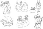 手绘卡通画