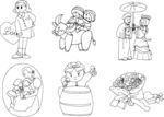 手绘卡通画