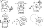 手绘卡通画