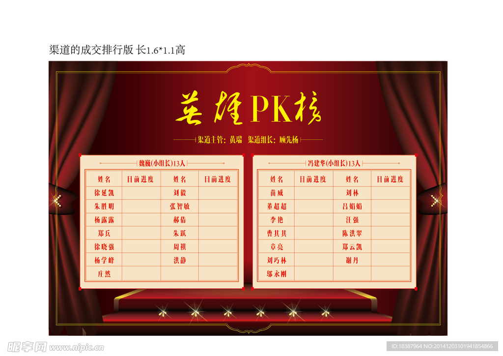 地产销售PK展板