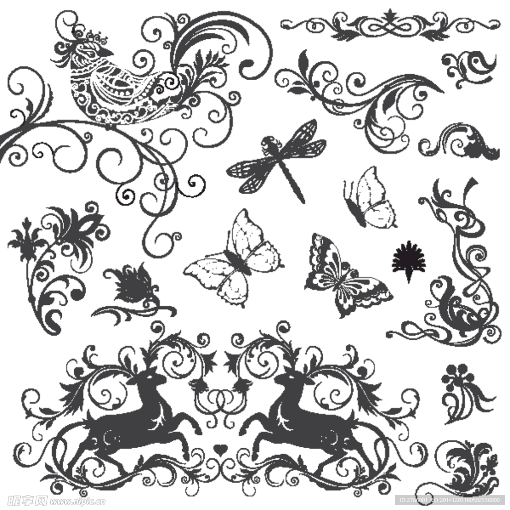 龙纹 动物纹饰 装饰图案 传统设计图__传统文化_文化艺术_设计图库_昵图网nipic.com