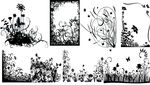 卷曲花纹底纹