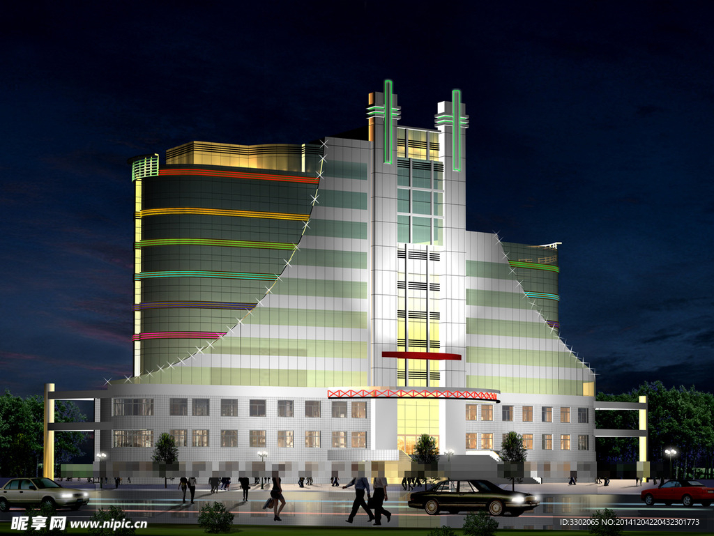 开发公司建筑夜景