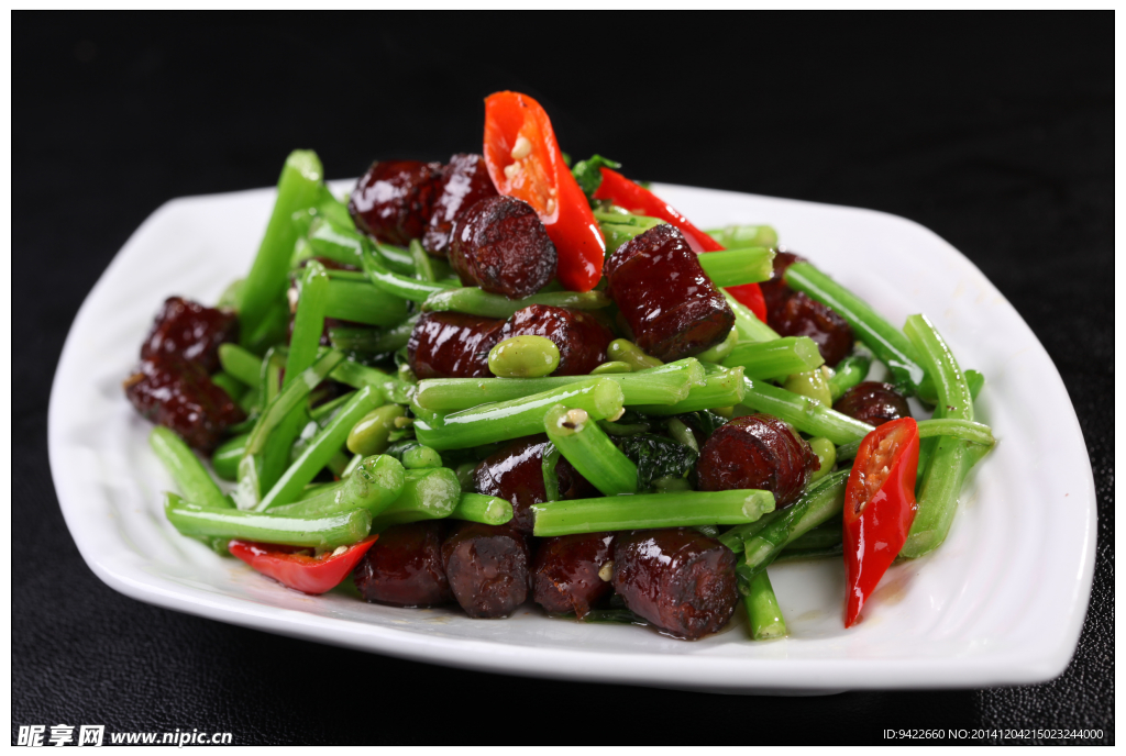 菜心炒腊肠
