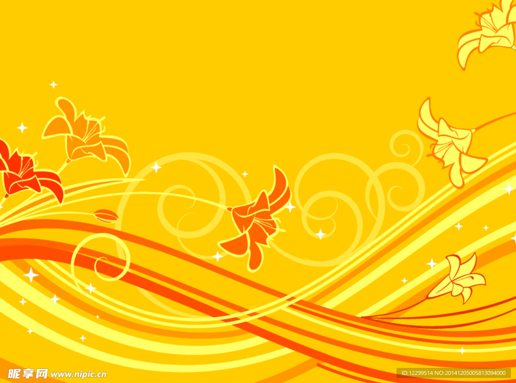 卷曲花纹底纹