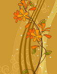 卷曲花纹底纹