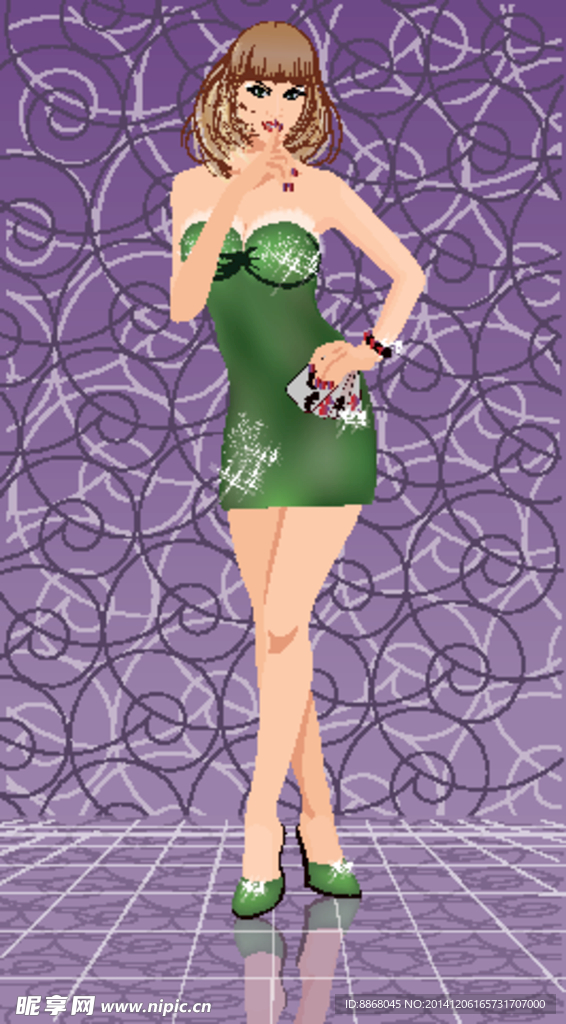 手绘美女