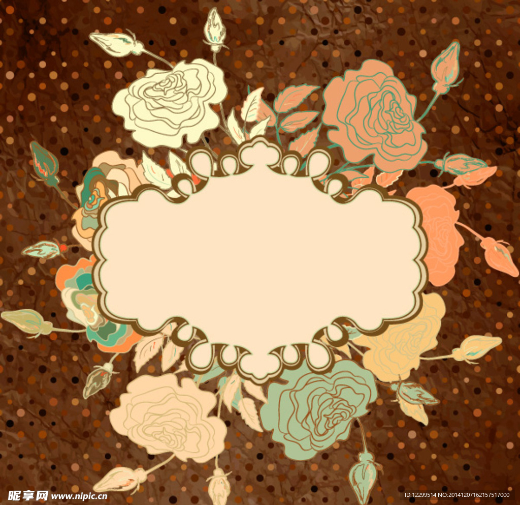 卷曲花纹底纹
