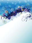 卷曲花纹底纹