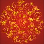 卷曲花纹底纹