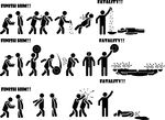 人物动作剪影