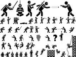人物动作剪影