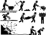 人物动作剪影