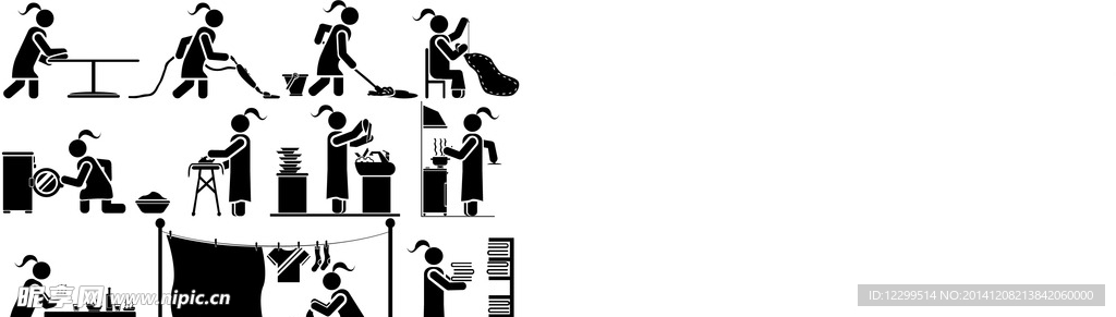 人物动作剪影