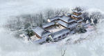 古建筑雪景设计