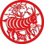 剪纸羊