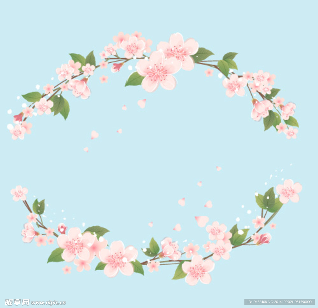 花朵 花边 背景