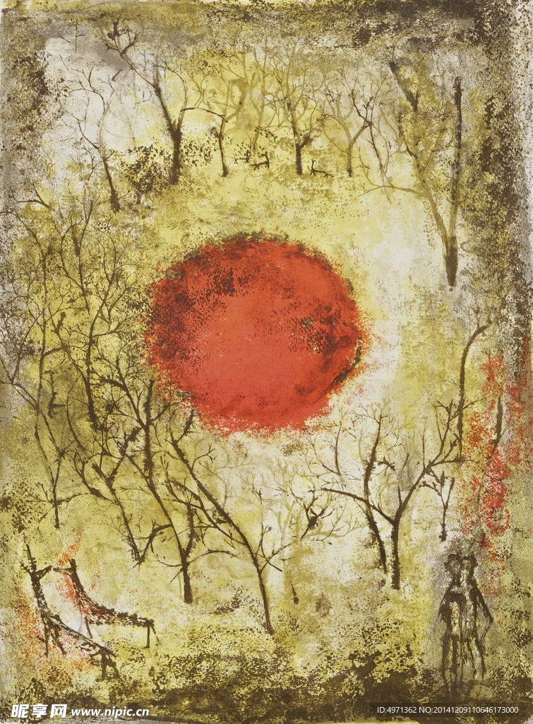 赵无极 油画 抽象风景画 装饰