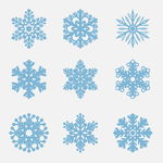 蓝色雪花