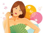 手绘美女