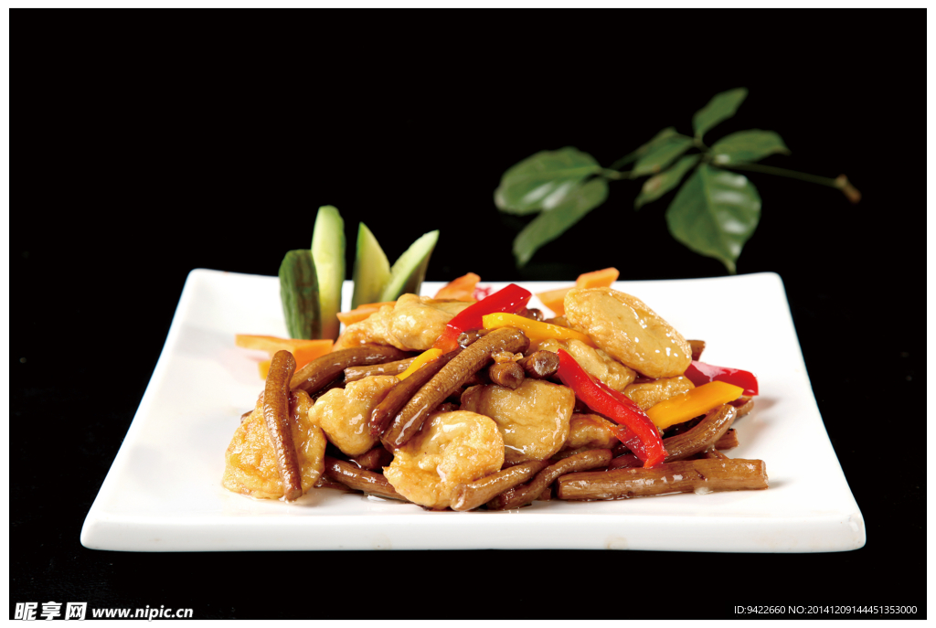 茶树菇炒面筋泡