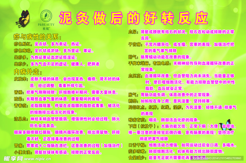 泥灸做后的好转反应