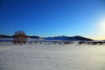 晚霞雪景