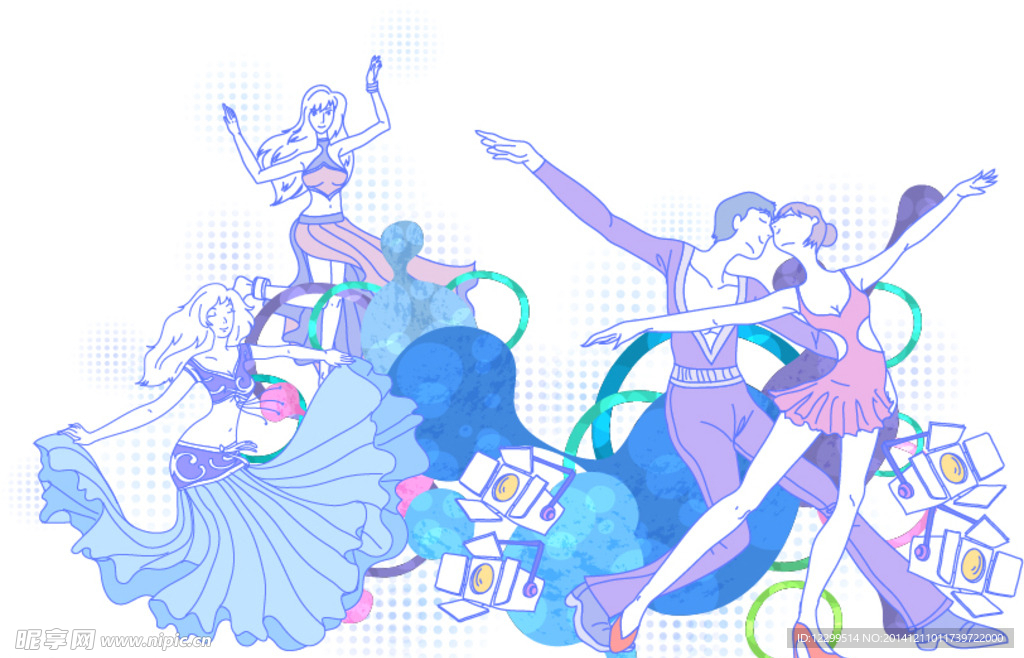 卷曲花纹底纹