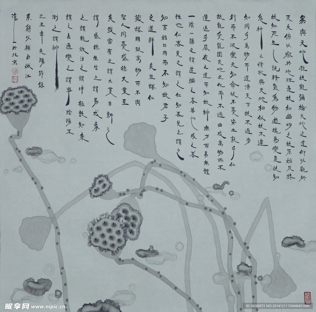 国画莲花