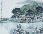 国画山水夏阴