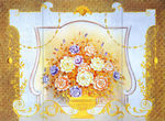 艺术玻璃高清牡丹花欧式图片