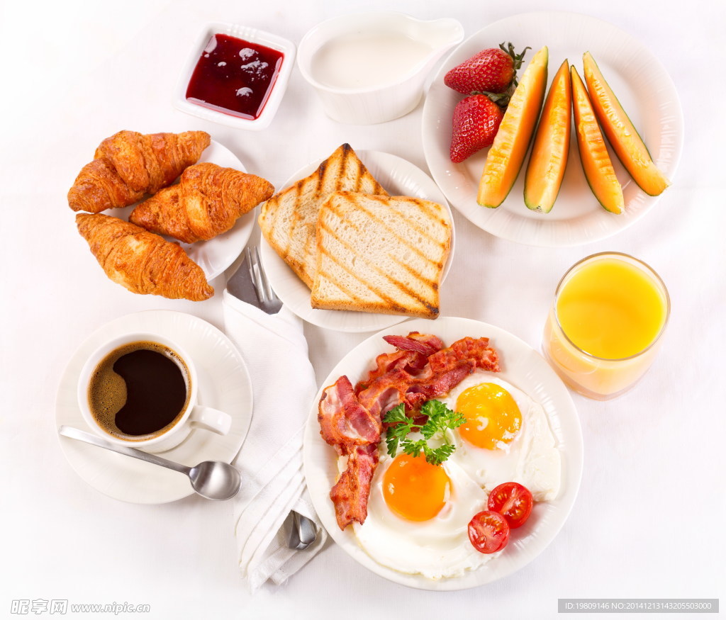 西式爱心早餐图片
