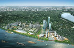 海边城市景观鸟瞰图