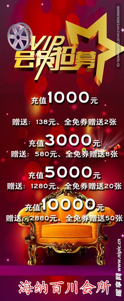 会员充值海报