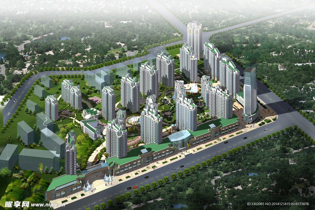 龙泉花园鸟瞰图