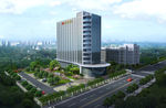 行政办公楼设计景观鸟瞰图