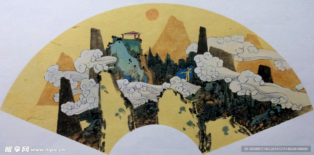 国画扇面
