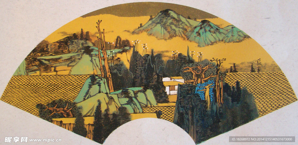 国画扇面