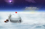 南极雪景