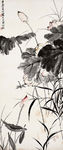 荷花蜻蜓图