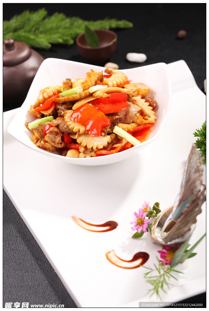 甜椒炒鲜鲍