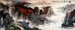 国画山水 海纳百川