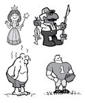 卡通人矢量( 平面图 )