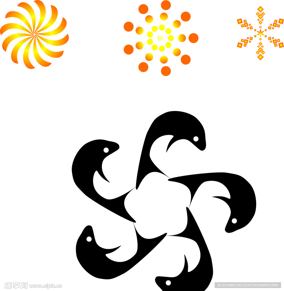 花瓣  雪花 鱼