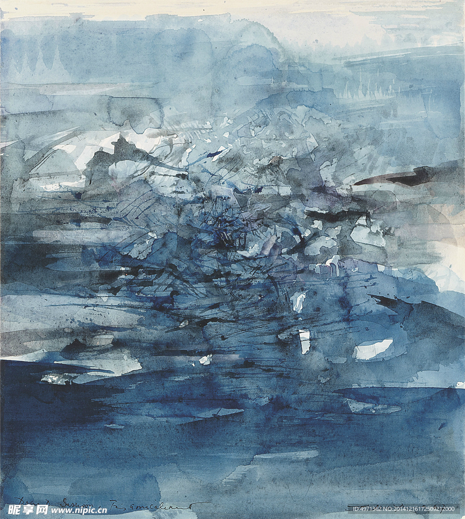 赵无极油画 抽象