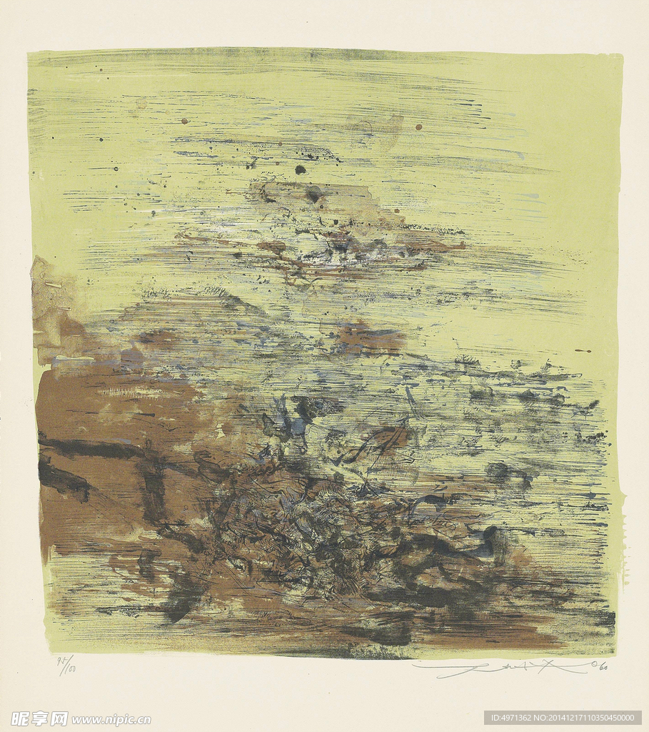 赵无极油画 抽象