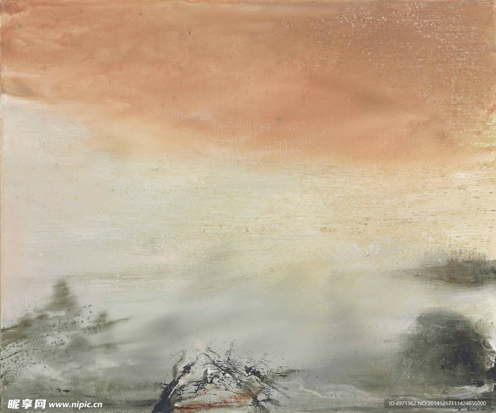 赵无极油画 抽象