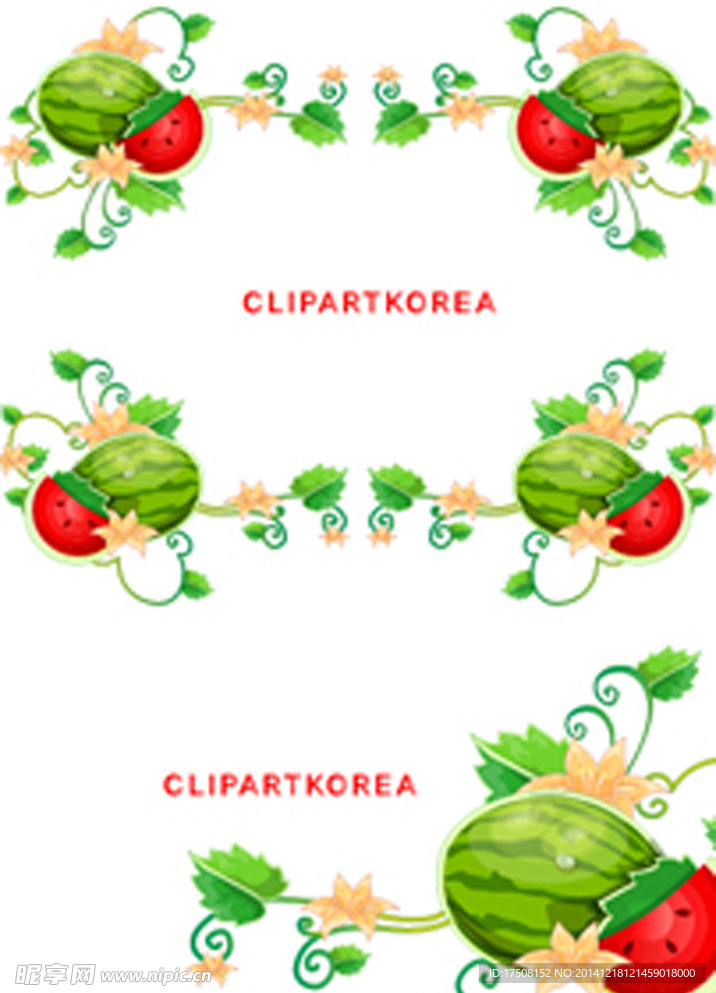 韩国西瓜花边