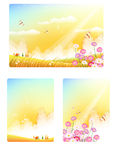 风景  花朵  背景