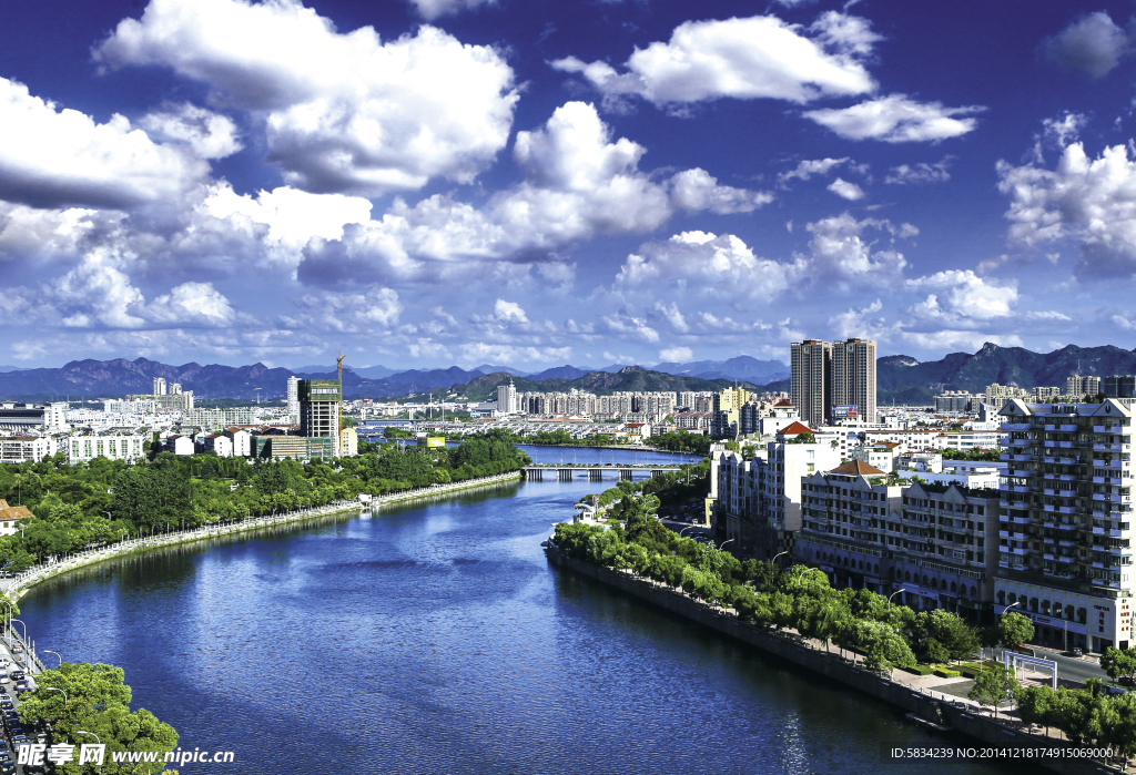 永康城市风景 永康江 城市规划